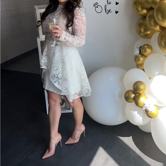 Rime Arodaky Sansa open-back lace and crepe mini white dress - Picture 5 of 6